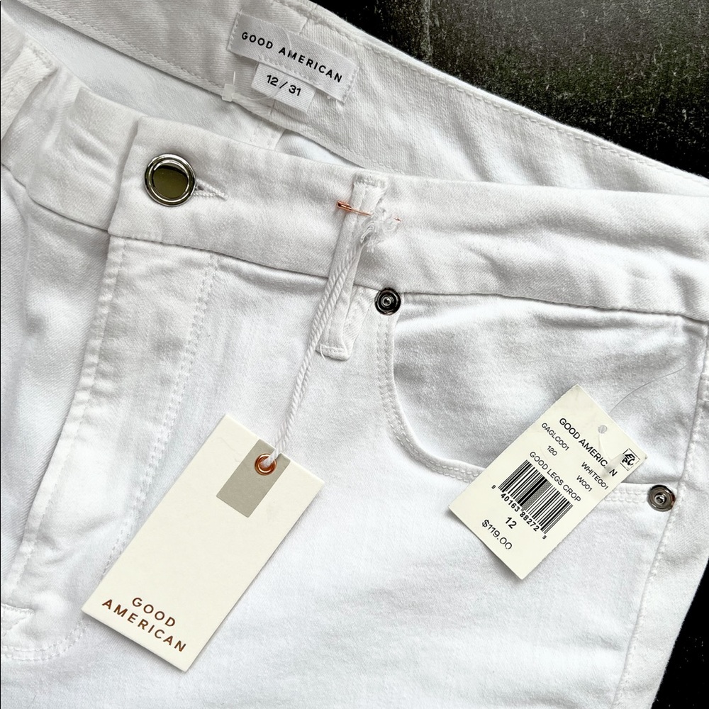GOOD AMERICAN - Good Legs Crop 12/31 white